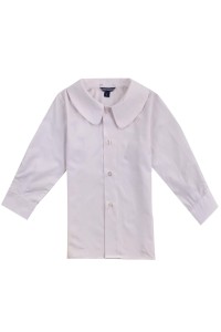 大量訂做長袖恤衫  設計白色荷葉邊職業恤衫  恤衫專門店 R365